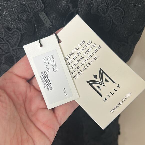 NWT Milly Minis girl’s black 3D floral Avery formal pageant dress - Picture 11 of 12